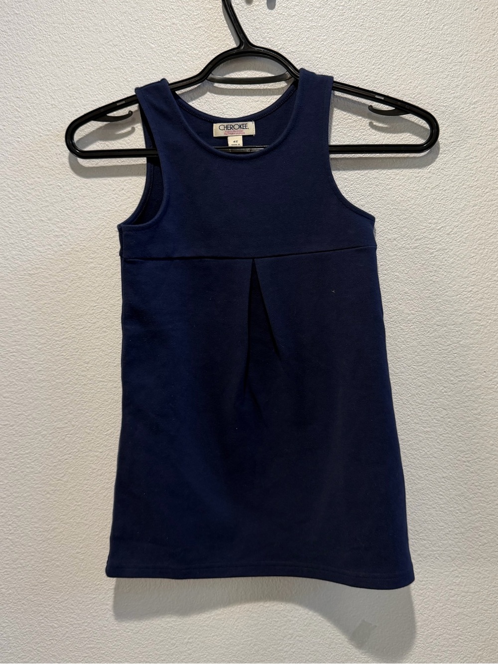 Cherokee Navy Sleeveless A-Line Kids Dress school uniform 2t and 4t